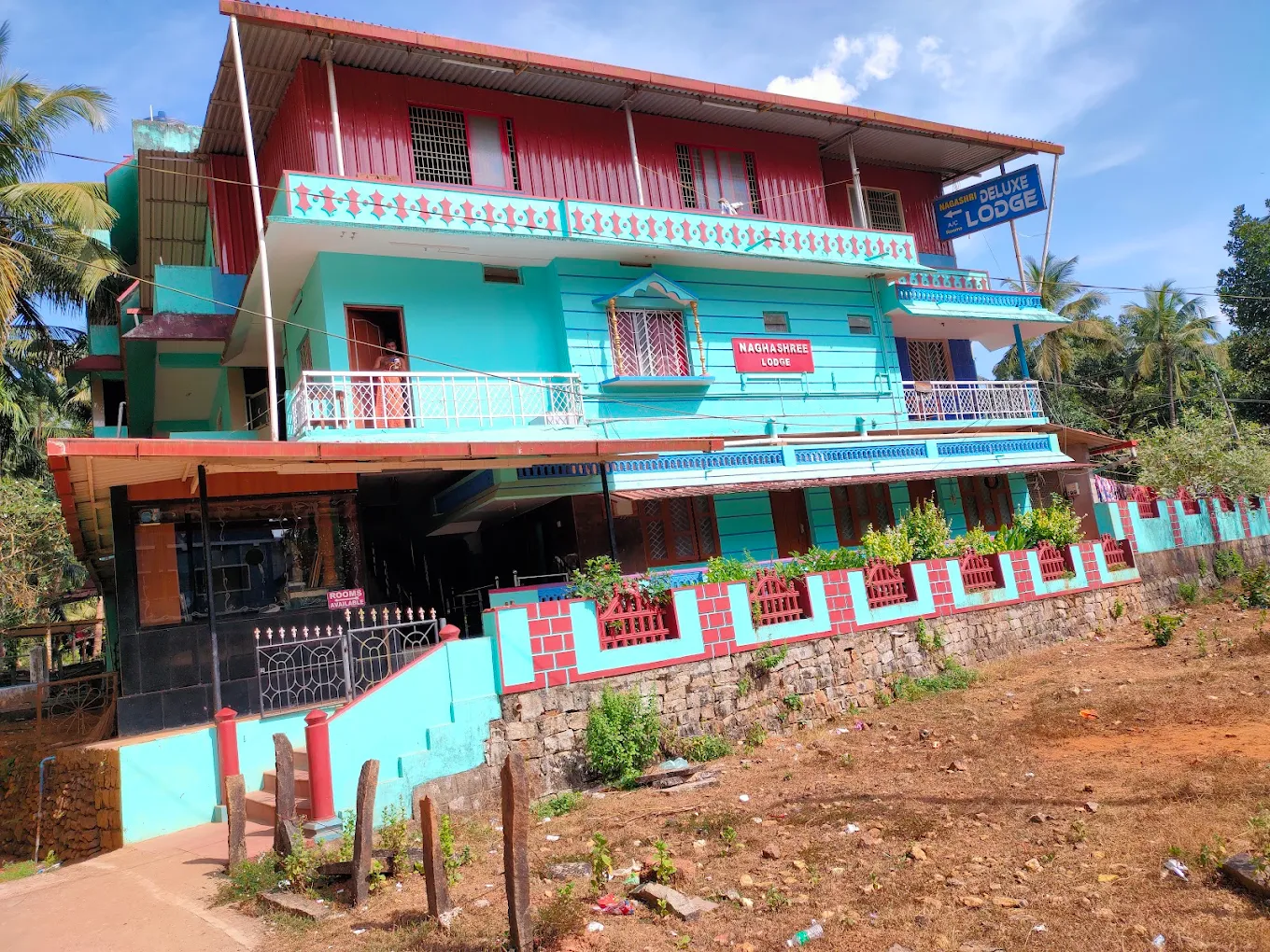 Nagashree Lodge exterior in daylight